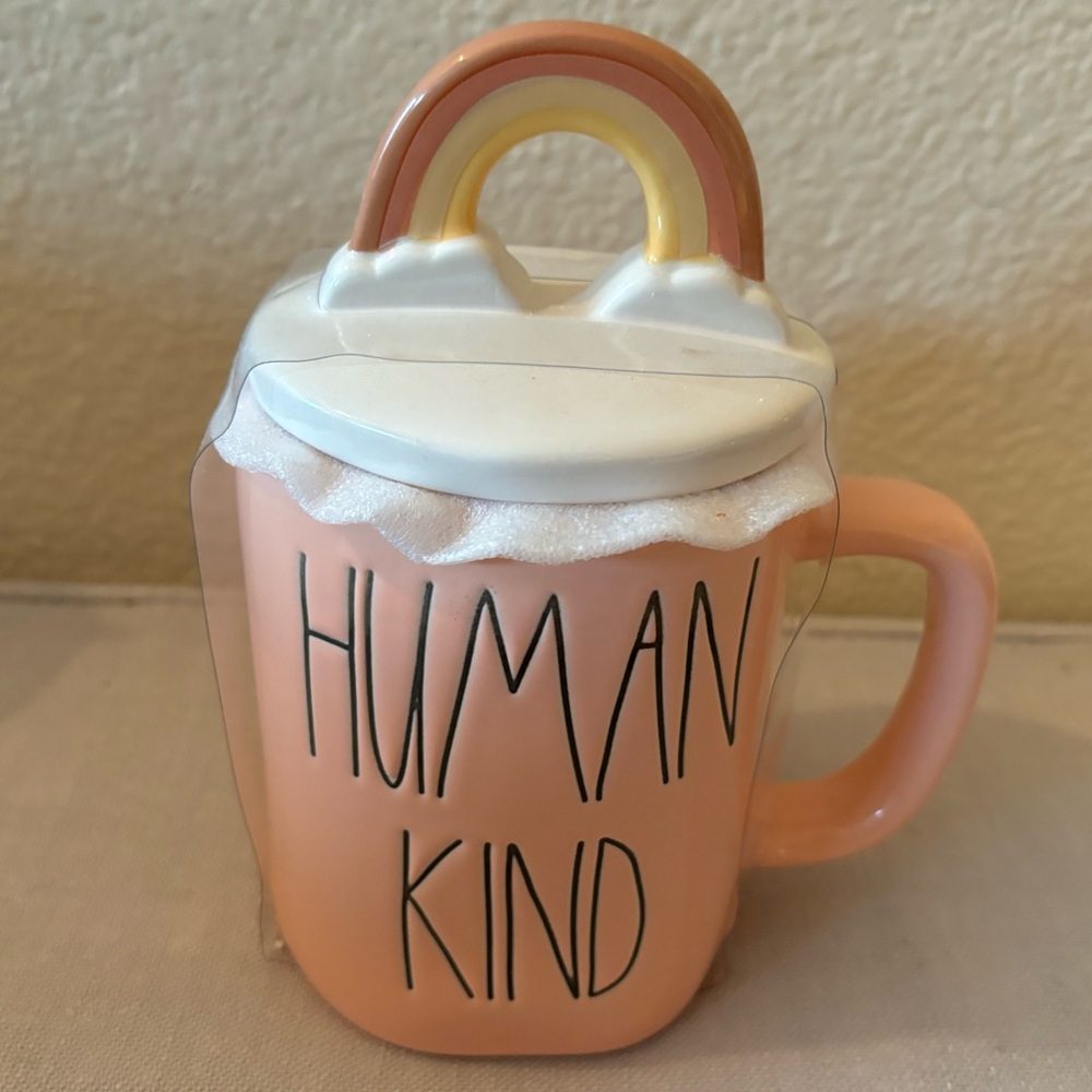 Rae Dunn Human Kind Mug Topper Mug NEW